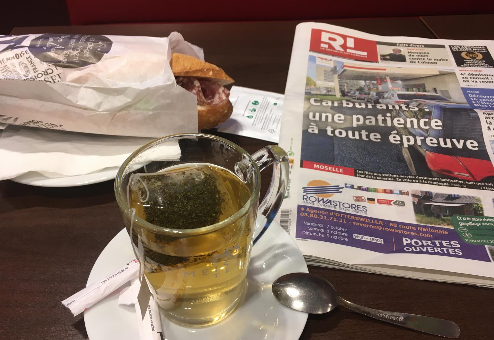 Frühstück in Frankreich